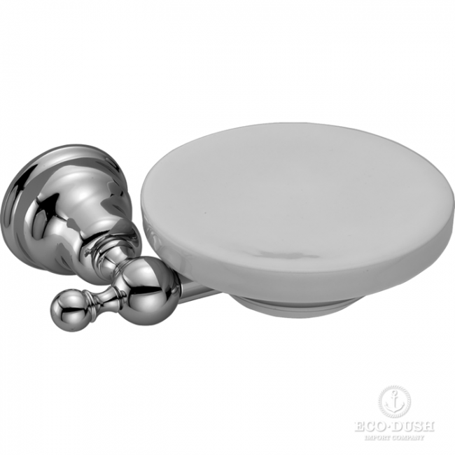 CISAL Arcana Мыльница подвесная керамическая, цвет: белый/хром