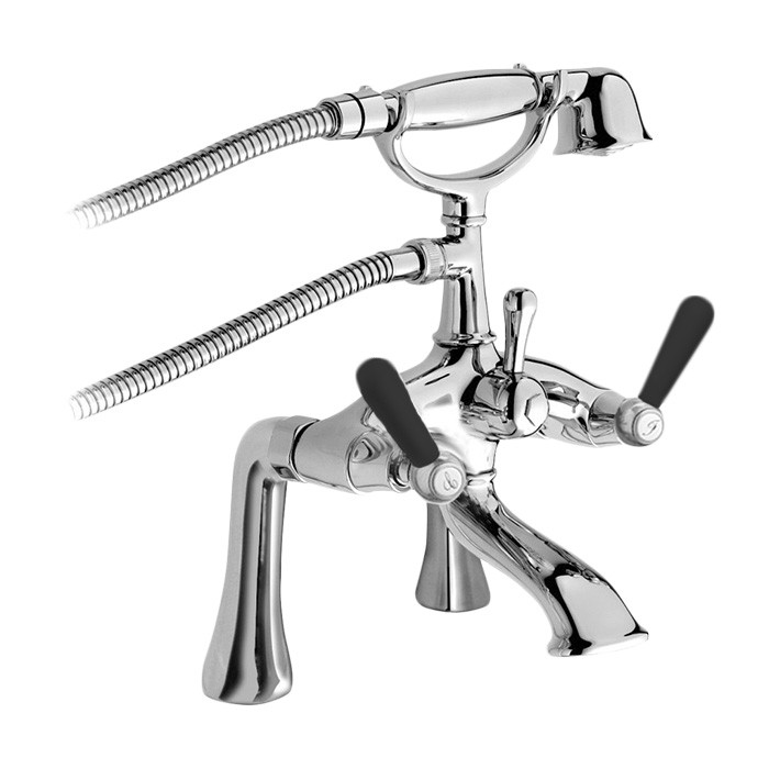 Bongio Mille Nuits Смеситель для ванны, 2 отв., цвет: хром/черный ...