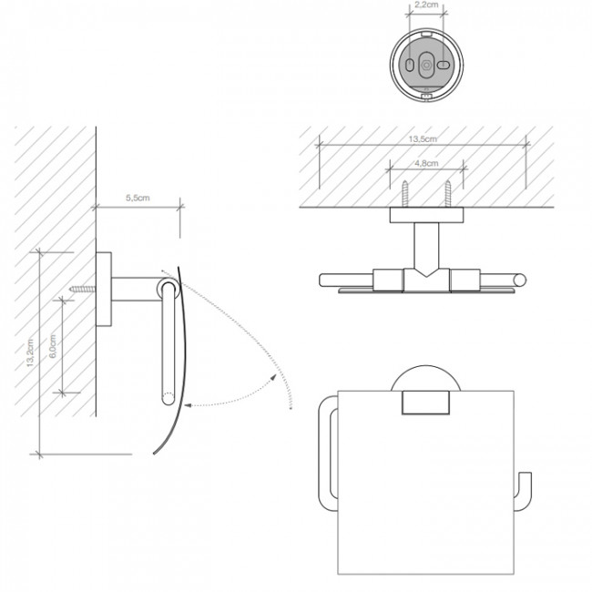 Decor Walther Basic TPH4 Держатель туалетной бумаги, подвесной, цвет: хром Decor Walther Basic TPH4 Держатель туалетной бумаги, подвесной, цвет: хром