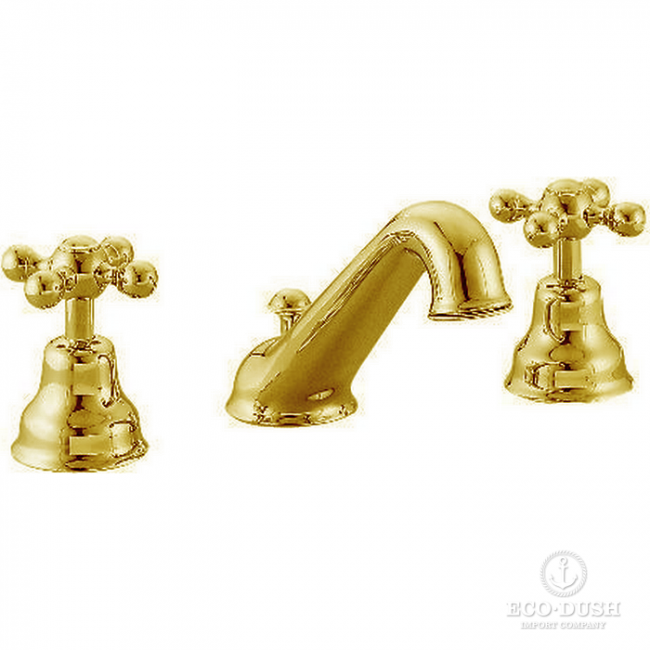 CISAL Arcana Ceramic Смеситель для раковины на 3 отверстия с донным клапаном, цвет: золото CISAL Arcana Ceramic Смеситель для раковины на 3 отверстия с донным клапаном, цвет: золото