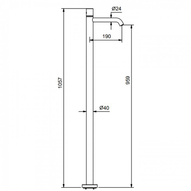 Fantini Nostromo Смеситель для раковины, напольный, цвет: хром 50 02 E936B
