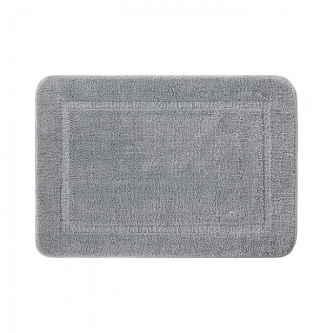 Коврик для ванной комнаты, 65х45, микрофибра, серый, IDDIS, (PSQS06Mi12)