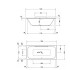 Duravit Durastyle Ванна 190х90см, акриловая, прямоугольная встраиваемая или с панелями, с двумя наклонами для спины, цвет: белый