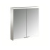 EMCO Prime2 Зеркальный шкаф 60x70см., с подсветкой, навесной, 2 двери, 2 полки, розетка, цвет: белый