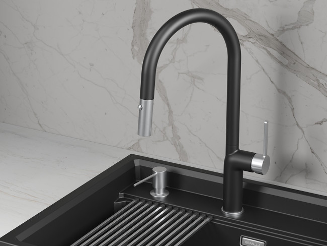 Смеситель для кухни GRANULA (9010, ТУРМАЛИН) Смеситель для кухни GRANULA (9010, ТУРМАЛИН)