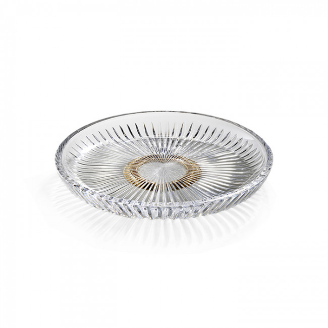 3SC Elegance Лоток универсальный, настольный, цвет: прозрачный хрусталь/золото 24к. opaco