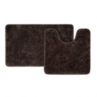 Набор ковриков для ванной комнаты, 50х80 + 50х50, микрофибра, темно--коричневый, IDDIS, BSET08Mi13 Набор ковриков для ванной комнаты, 50х80 + 50х50, микрофибра, темно--коричневый, IDDIS, BSET08Mi13