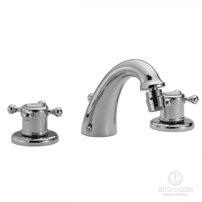 HUBER Victorian Смеситель термостатический для биде на 3 отверстия с донным клапаном, цвет: хром