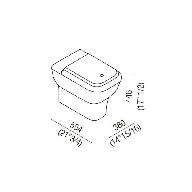 Agape Memory Унитаз напольный 38х55.4х44.6 см, цвет: темно-серый