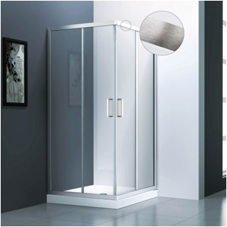 Душевой угол Veconi Rovigo RV83-100-01-C5, 1000x1000x1950, Брашированный алюминий, прозрачное Душевой угол Veconi Rovigo RV83-100-01-C5, 1000x1000x1950, Брашированный алюминий, прозрачное