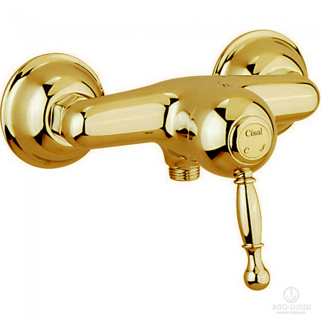 CISAL Arcana Royal Смеситель однорычажный настенный для душа, цвет: золото