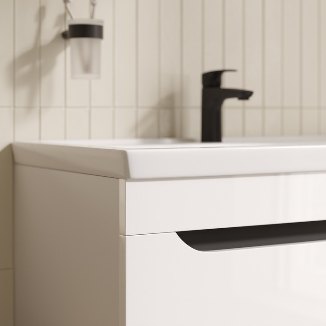 Тумба с умывальником, напольная, 80 см, белый, Ray, IDDIS, RAY80WFi95K