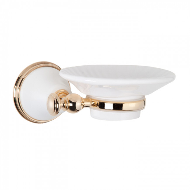 TW Harmony 106, подвесная мыльница, керамическая белая, цвет: белый/золото TW Harmony 106, подвесная мыльница, керамическая белая, цвет: белый/золото