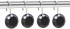 Набор из 12 крючков для шторки Carnation Home Fashions Crystal Black PHP-CRY/16 Набор из 12 крючков для шторки Carnation Home Fashions Crystal Black PHP-CRY/16