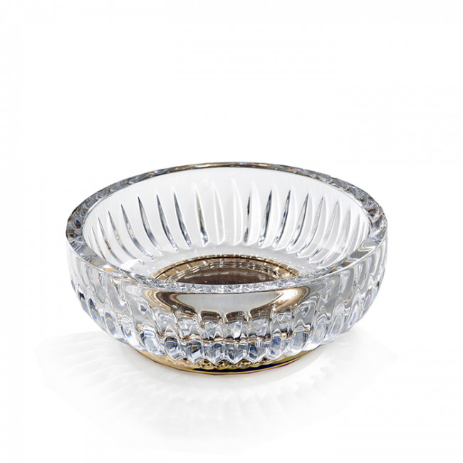 3SC Elegance Мыльница настольная, цвет: прозрачный хрусталь/золото 24к. Lucido