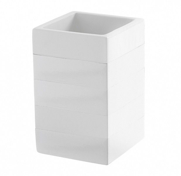 Стакан для зубной пасты Kassatex Cabana White ACL-T-W Стакан для зубной пасты Kassatex Cabana White ACL-T-W