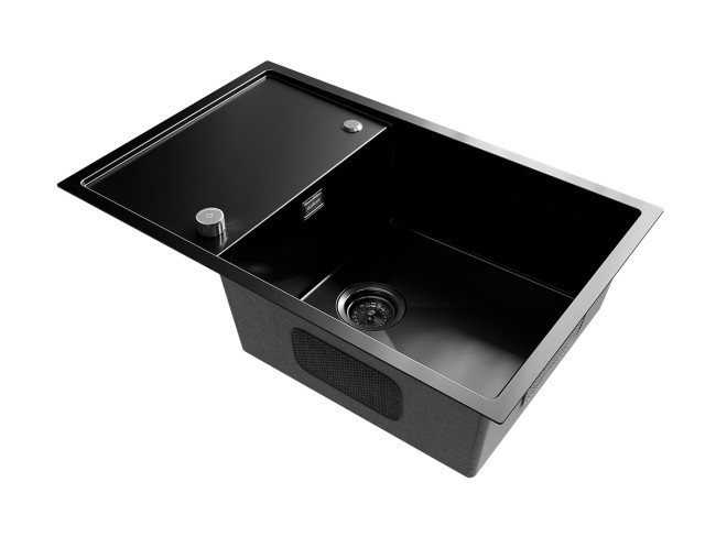 Мойка ULGRAN STEEL 780 Х 500, цвет «вороненая сталь» (US 780-003)