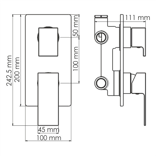 WasserKRAFT Abens 2071 Смеситель для ванны и душа черный