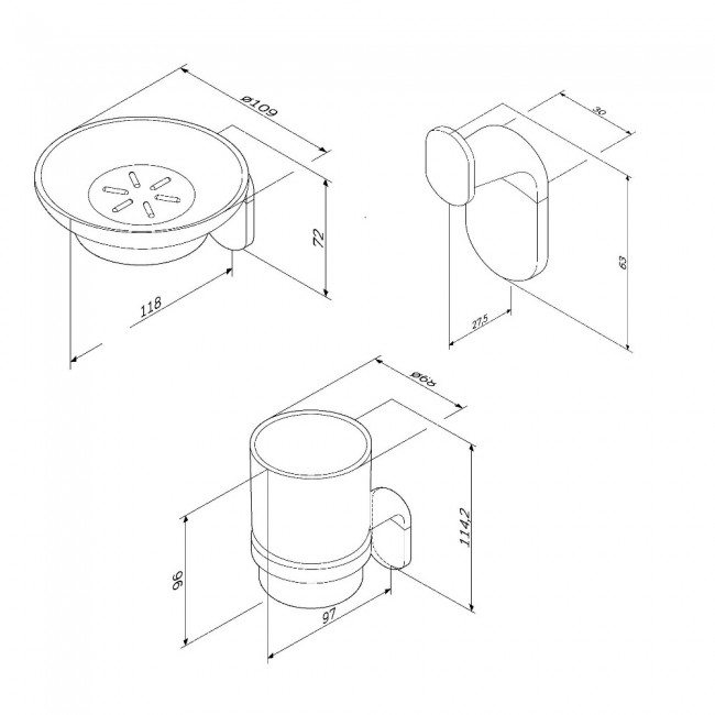 AM.PM AK84B2503B X-Joy набор аксессуаров для зоны красоты, черный