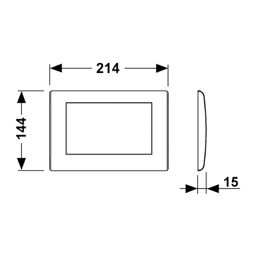 TECEplanus Панель смыва с одной клавишей, хром глянцевый 9240311 TECEplanus Панель смыва с одной клавишей, хром глянцевый 9240311