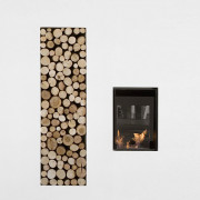 Antonio Lupi Teka Камин 48.6х40х81см, встраиваемый в стену, на биоэт, корп из стали, с противопожарн стеклом и горелкой LAFLACA, покрыт черной краской