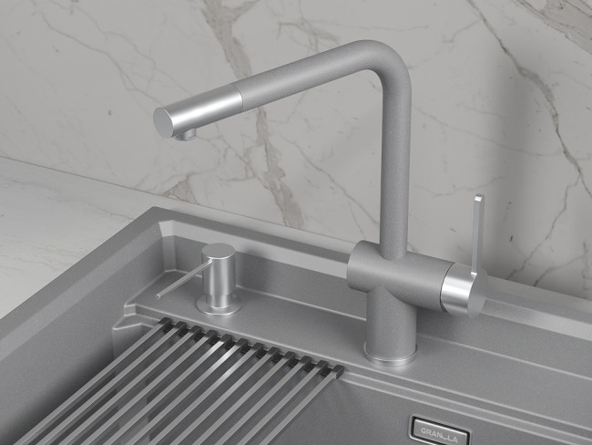 Смеситель для кухни GRANULA (5017, АЛЮМИНИУМ) Смеситель для кухни GRANULA (5017, АЛЮМИНИУМ)