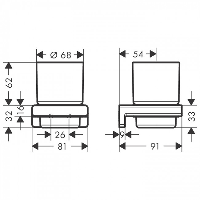 Hansgrohe AddStoris Стакан для зубных щеток, цвет: черный матовый Hansgrohe AddStoris Стакан для зубных щеток, цвет: черный матовый