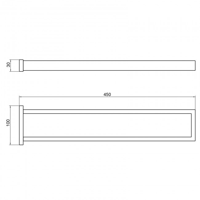 Полотенцедержатель двойной Timo Selene черный (14052/03)