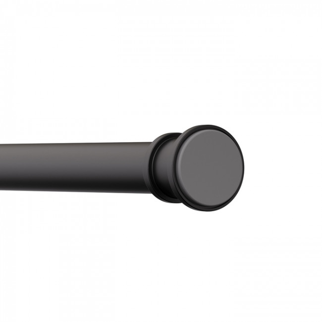 Карниз для ванной комнаты, 110-200 см, черный матовый, Elegante, IDDIS, (RSB0120i14)