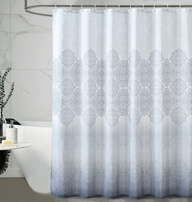 Шторка для ванной 180x200 Carnation Home Fashions Gradient Silver GRN180SLV Шторка для ванной 180x200 Carnation Home Fashions Gradient Silver GRN180SLV