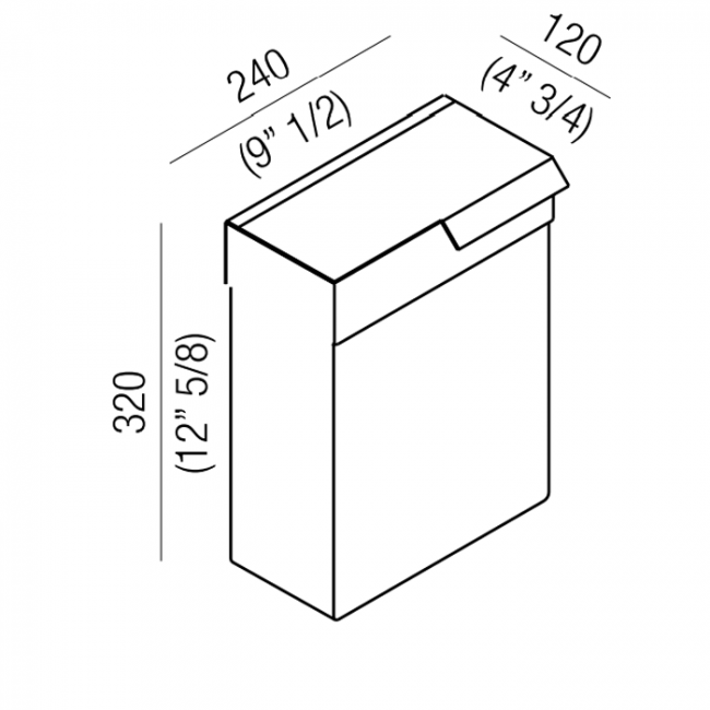Agape 369 Мусорное ведро, подвесной, цвет: глянец