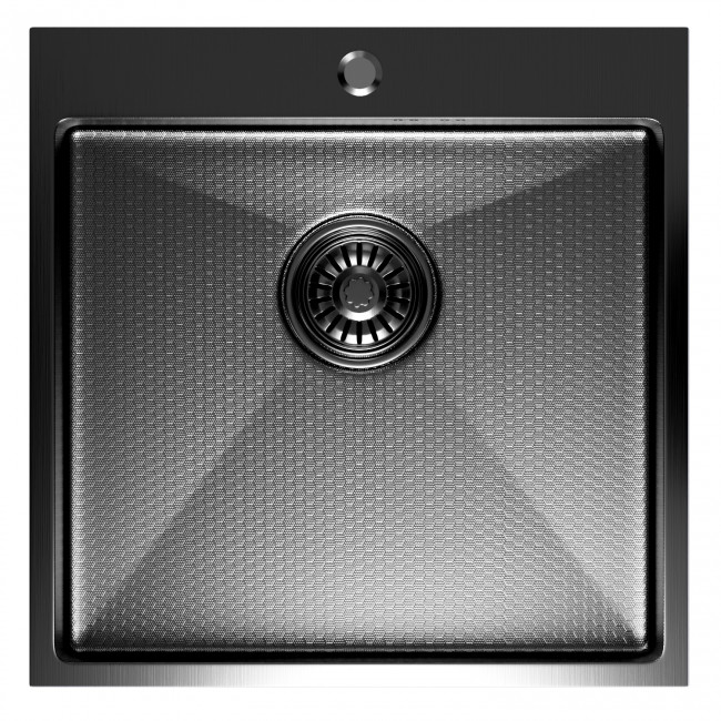 Кухонная мойка 50х50 вып 3 1/2 MIXLINE PRO 20см с сифоном черный графит НАНО (552931) Кухонная мойка 50х50 вып 3 1/2 MIXLINE PRO 20см с сифоном черный графит НАНО (552931)