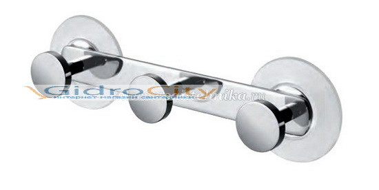 Крючок на присоске круглый тройной хром Windisch 85052CR