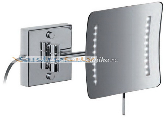 Зеркало настенное квадратное с диодной подсветкой (LED) хром Windisch 99677/1CR 5X