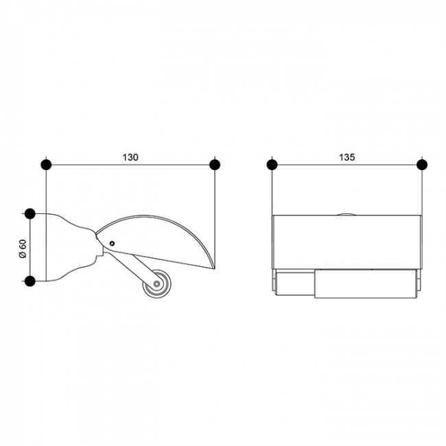 Bongio Axel, Держатель для туалетной бумаги, подвесной, цвет: хром