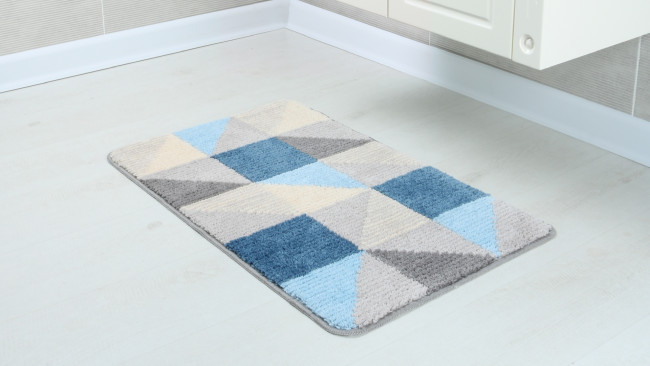 Коврик для ванной Fixsen Visa 1-ый серо-голубой, 50х80см (FX-5005X) 