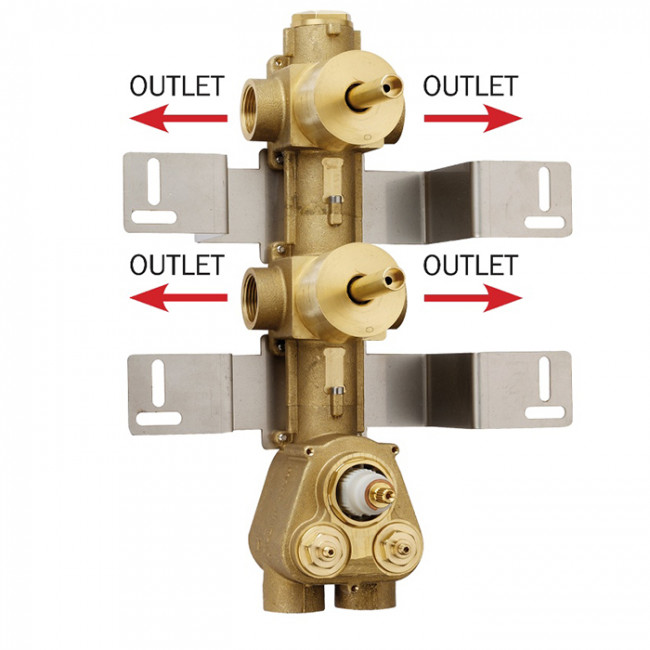 Bossini Z030270000 Встраиваемая часть термостата 2 дивиатора на 2 выхода, (4 выхода) высокой пропускной способности на ?”, уст-ка в Bossini Z030270000 Встраиваемая часть термостата 2 дивиатора на 2 выхода, (4 выхода) высокой пропускной способности на ?”, уст-ка в