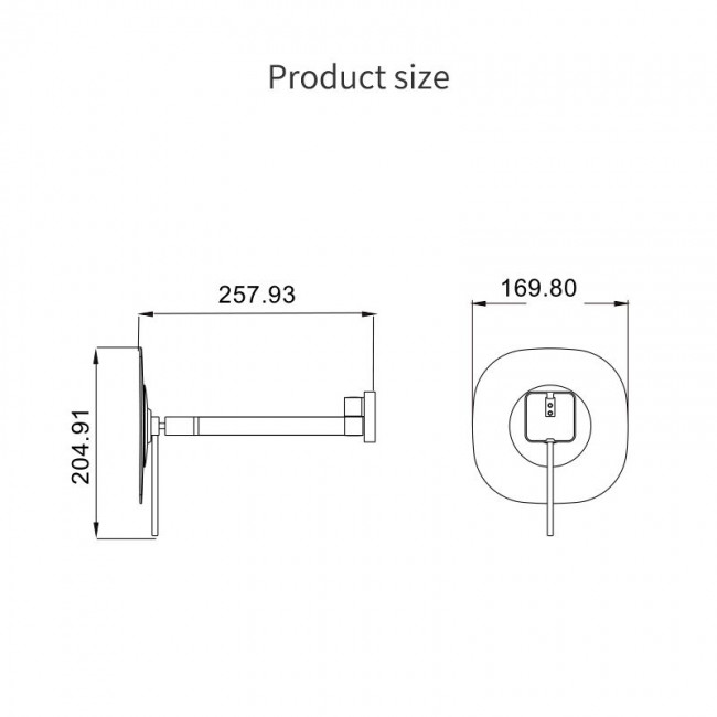 Зеркало настенное с увеличением 5х JAVA S-M114L