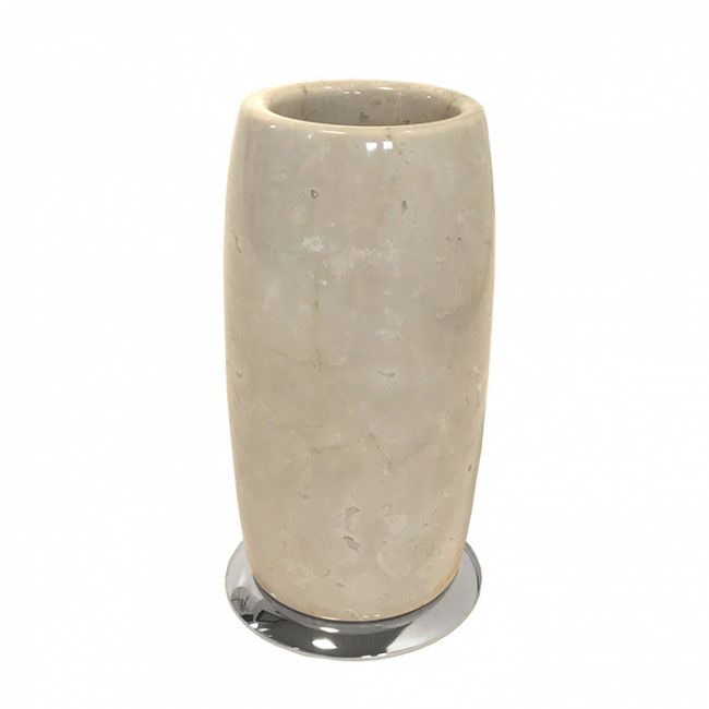 3SC Elegance Стакан настольный, цвет: мрамор botticino/хром