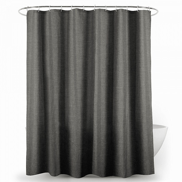 Шторка для ванной 180x200 Carnation Home Fashions Linen Grey LIN180GR