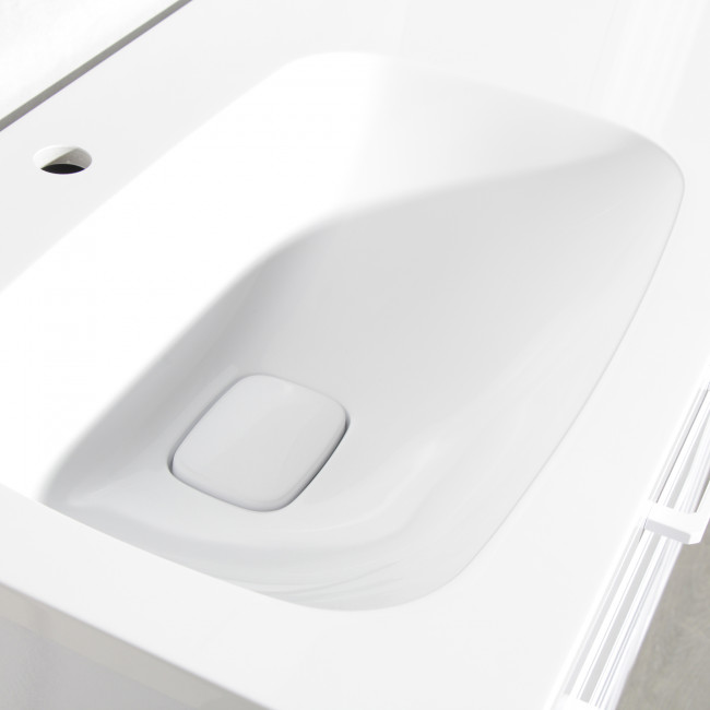 Style Line Тумба с раковиной универсальная "Альба" (2 ящ./корзина) Барселона 90 Левая, Люкс, белый, PLUS Style Line Тумба с раковиной универсальная "Альба" (2 ящ./корзина) Барселона 90 Левая, Люкс, белый, PLUS