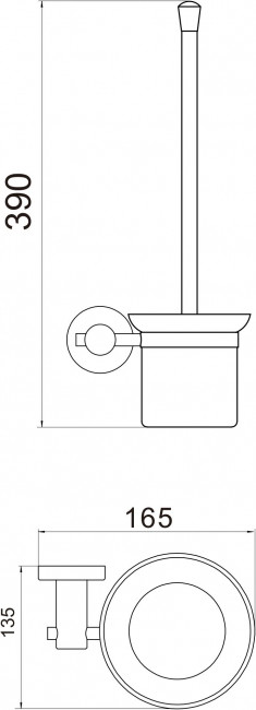 Туалетный ёршик с настенным держателем Savol (S-005694Q) Туалетный ёршик с настенным держателем Savol (S-005694Q)