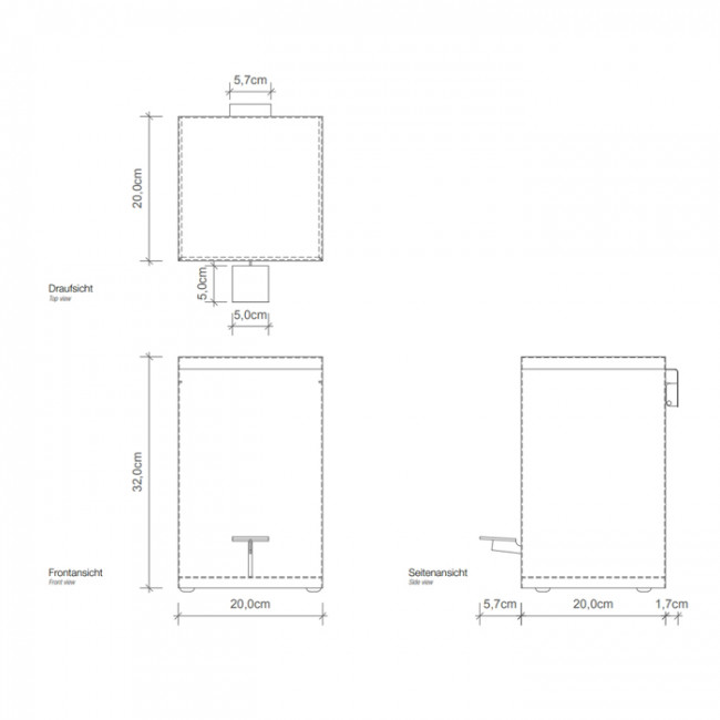 Decor Walther TE 70 SC Ведро 20x20x32см, с педалью и крышкой, softclose, напольное, цвет: сталь полированная Decor Walther TE 70 SC Ведро 20x20x32см, с педалью и крышкой, softclose, напольное, цвет: сталь полированная