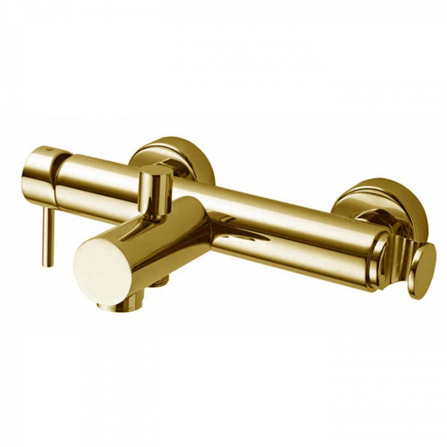 Bossini Z005101.021 Oki Смеситель наружный с авт. девиатором, c держателем душ. лейки, соединение 1/2”, цвет: золото