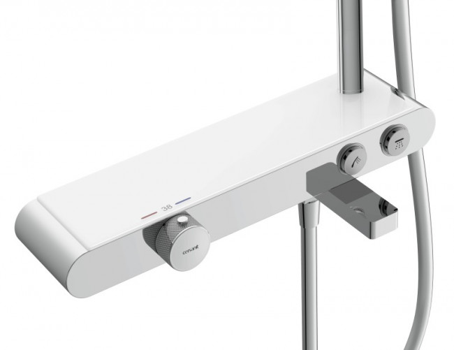 Душевая система Cersanit VIVO термостатическая с кнопочным управлением (64529) Душевая система Cersanit VIVO термостатическая с кнопочным управлением (64529)