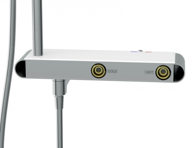 Душевая система Cersanit VIVO термостатическая с кнопочным управлением (64529) Душевая система Cersanit VIVO термостатическая с кнопочным управлением (64529)