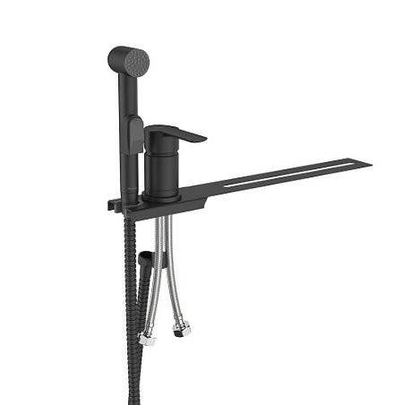 Гигиенический душ Milardo с установкой на унитаз, черный матовый, Tidy (001BL00M08)