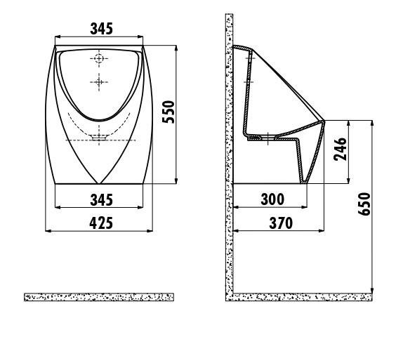 CREAVIT Писсуар сенсорный TP645