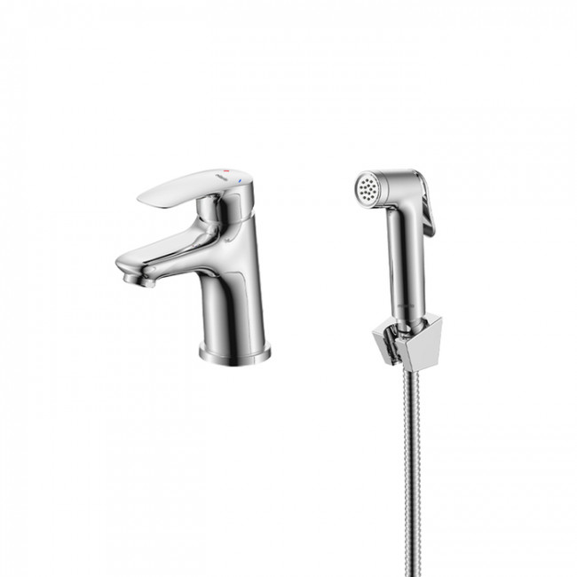 Смеситель для умывальника с гигиеническим душем Milardo Rora хром глянцевый (RORSB01M08)