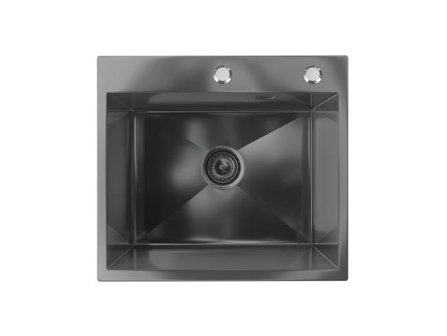 Мойка ULGRAN STEEL 500 Х 450, цвет «чёрная брашированная сталь» (US 500-002)